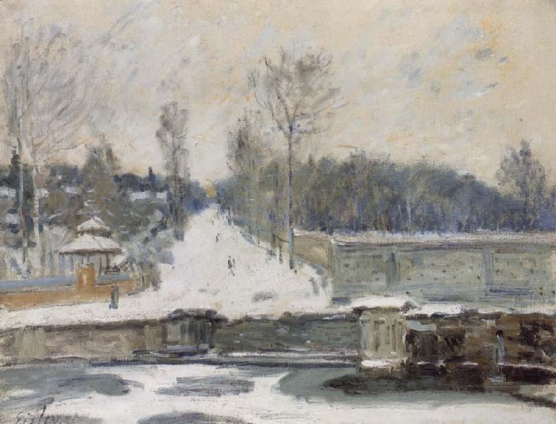 Alfred Sisley The Watering Place at Marly le Roi oil painting image
